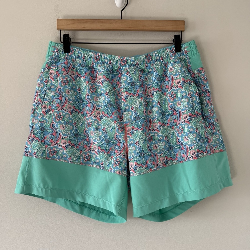 Birddogs Swim Trunks Mens XXL Lined Floral Paisley Beach Vacation Cruise Preppy